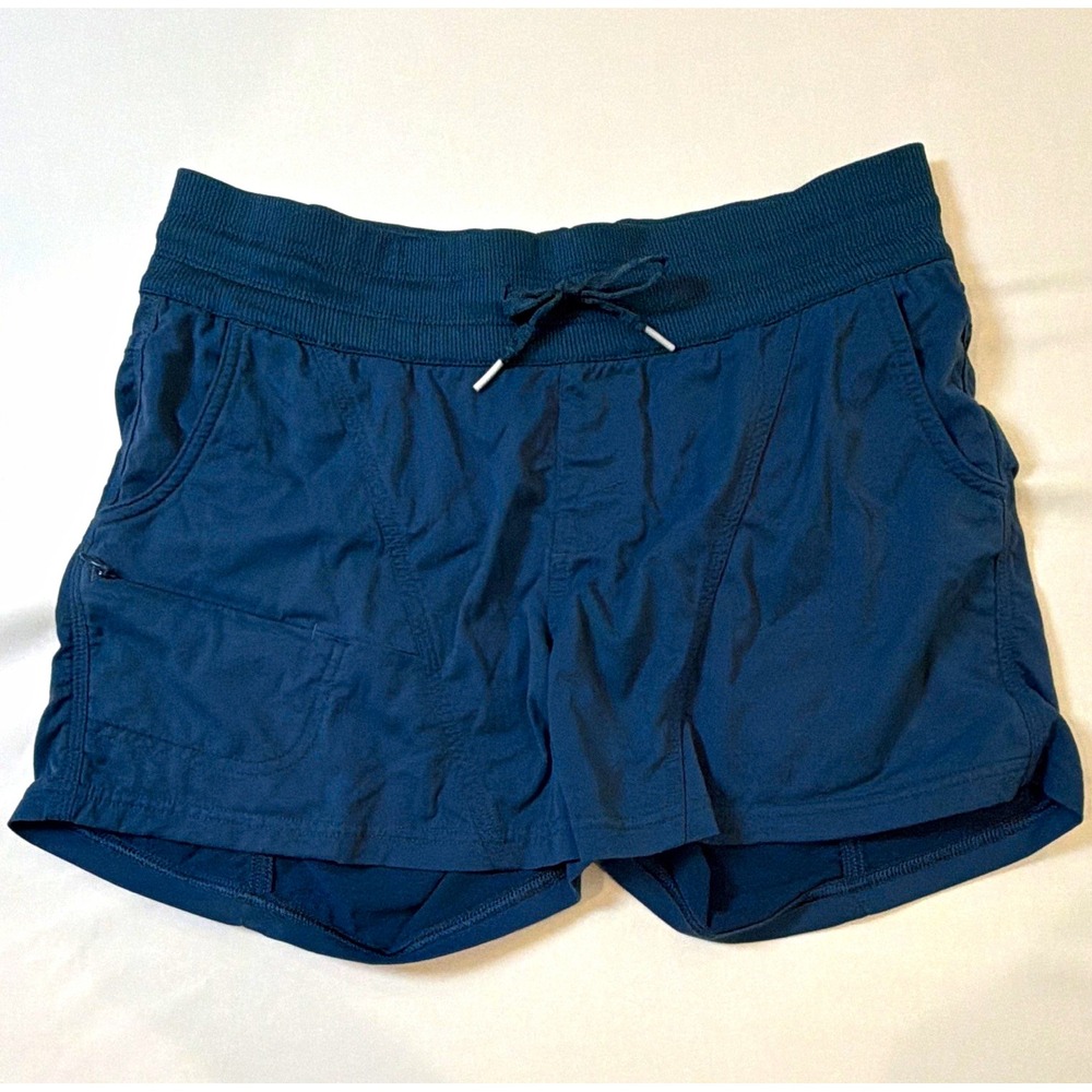 The North Face Women's Blue Athletic Shorts Size M Drawstring Pockets
